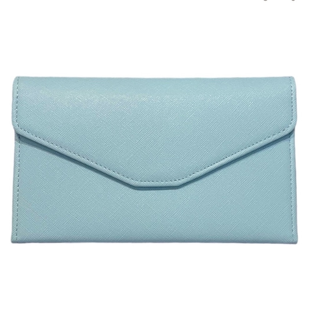 NWOT! Zoppen Crossgrain Paradise Blue RFID Blocking Travel Wallet